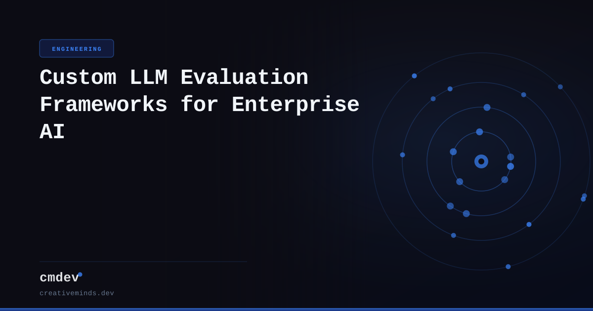 Custom LLM Evaluation Frameworks for Enterprise AI