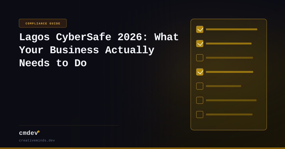 Lagos CyberSafe 2026: What Your Business Actually Needs to Do