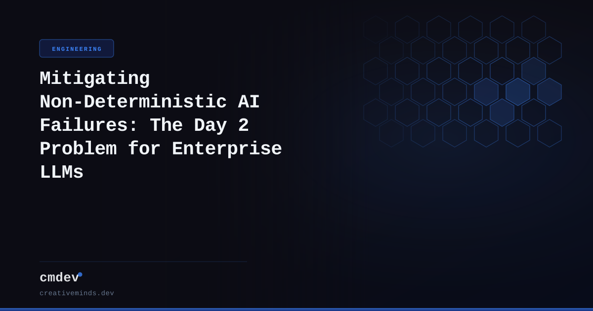 Mitigating Non-Deterministic AI Failures: The Day 2 Problem for Enterprise LLMs
