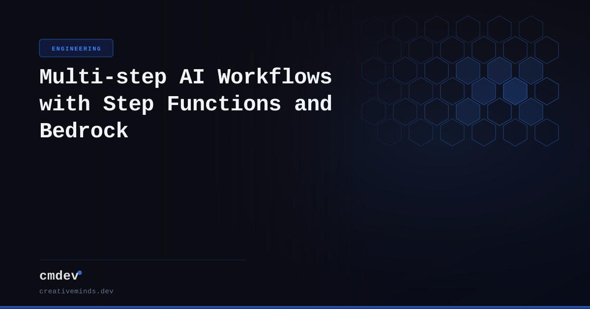 Multi-step AI Workflows with Step Functions and Bedrock