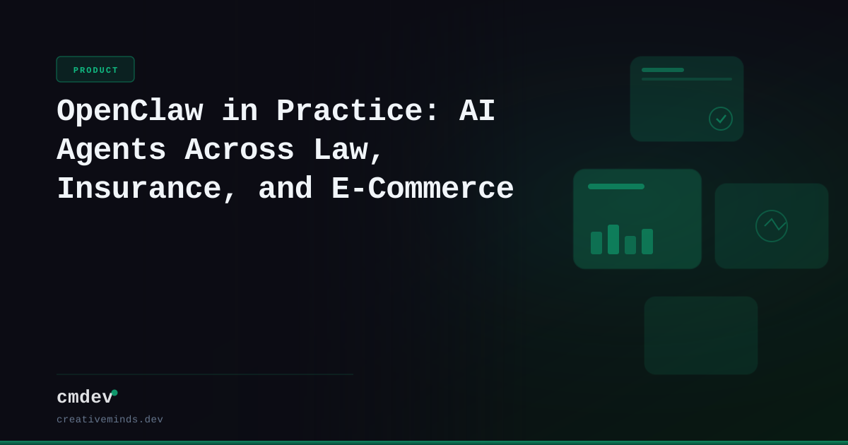 OpenClaw in Practice: AI Agents Across Law, Insurance, and E-Commerce