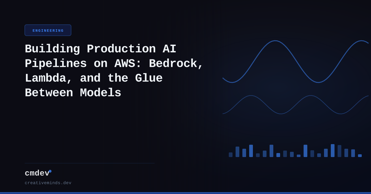 Building Production AI Pipelines on AWS: Bedrock, Lambda, and the Glue Between Models